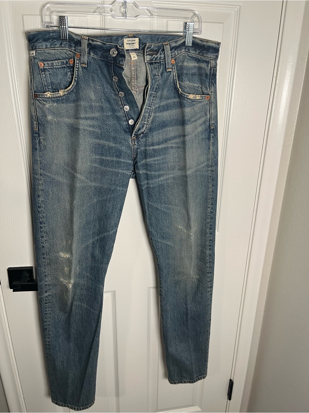 Citizens Of Humanity Faded Blue Straight Jeans - Worn once, paid $225.